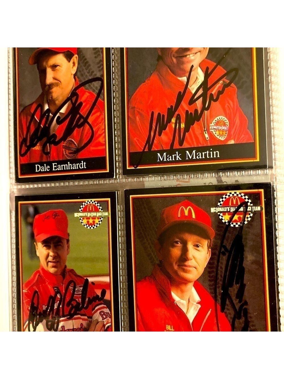 NASCAR Autographed 1991 McDonald’s All-Star Race Team Collectable.